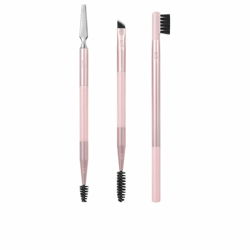 Set of Make-up Brushes Real Techniques Brow Styling Pink 3 Pieces Set of Make-up Brushes Real Techniques Brow Styling Pink 3 Pieces