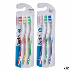 Brosse à Dents Berilo 29100288 Jaune Bleu Rouge Vert (12 Unités)